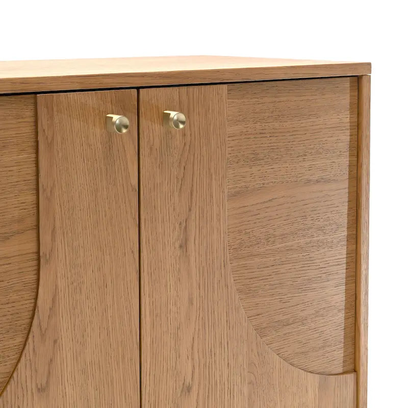 Modern Sideboard Oak Storage Cabinet and Buffet Console