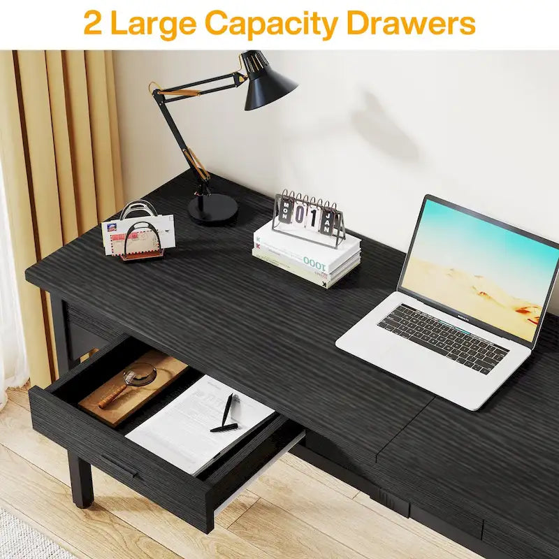 78.7 Extra Long Computer Desk, Two Person Large Desk with 2 Drawers