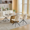 Swivel Dining Chairs, Boucle Upholstered Accent Chairs Living Room Chairs Desk Office Arm Chair