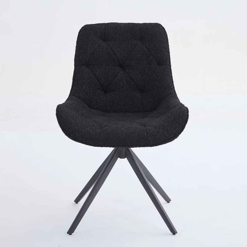 Swivel Dining Chairs, Boucle Upholstered Accent Chairs Living Room Chairs Desk Office Arm Chair