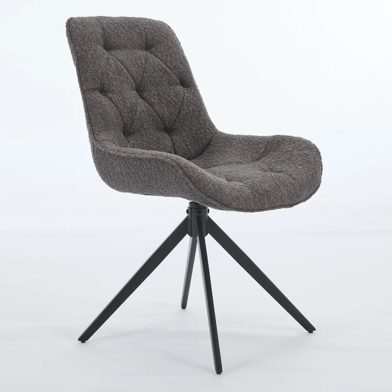 Swivel Dining Chairs, Boucle Upholstered Accent Chairs Living Room Chairs Desk Office Arm Chair