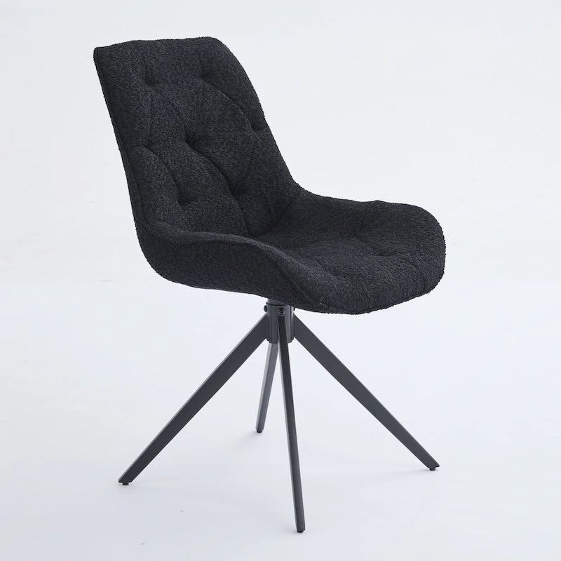 Swivel Dining Chairs, Boucle Upholstered Accent Chairs Living Room Chairs Desk Office Arm Chair