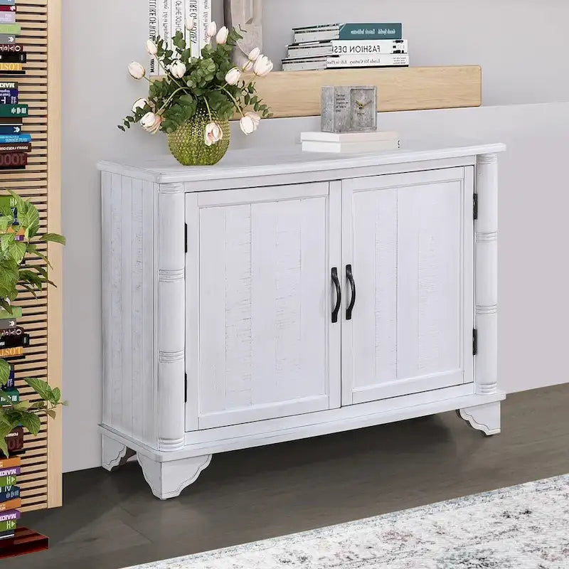Mid Century 40 Sideboard Buffet Console Table with Adjustable Shelf