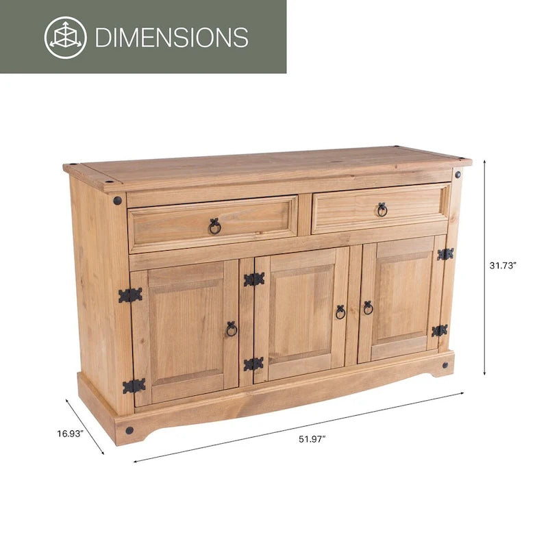 Model Wood Buffet Sideboard in Brown