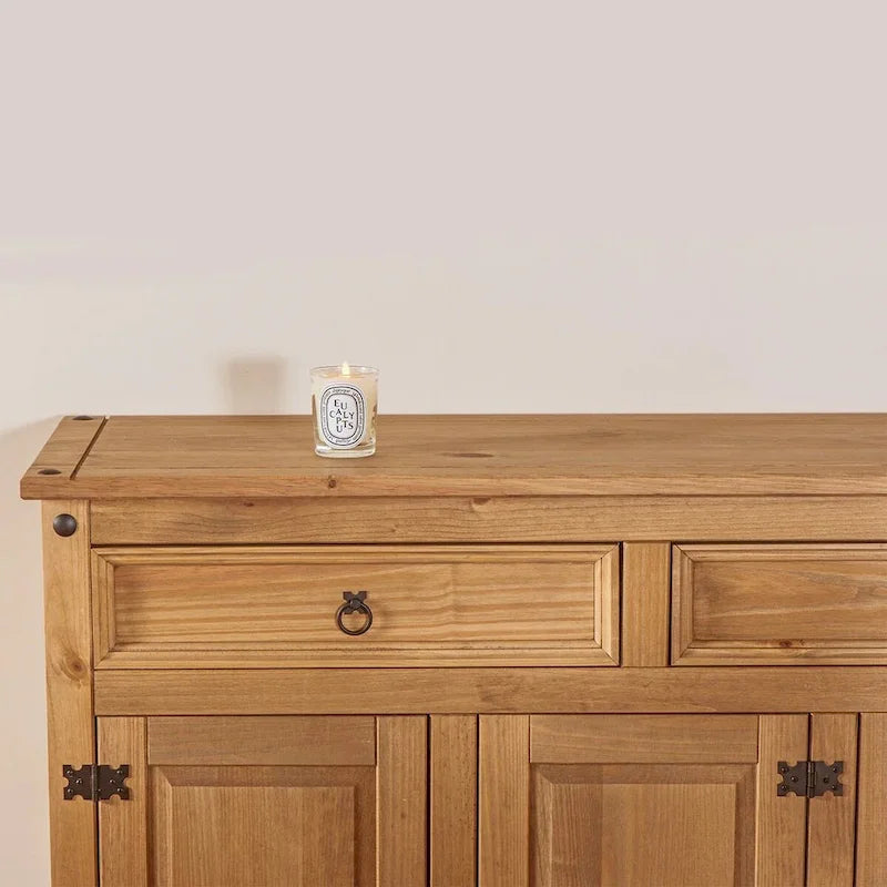 Model Wood Buffet Sideboard in Brown