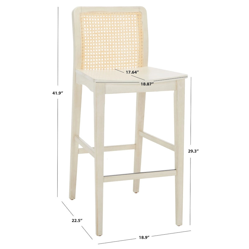 Home 29-inch Rattan Bar Stool [SET of 2] - 19Wx23Dx42H