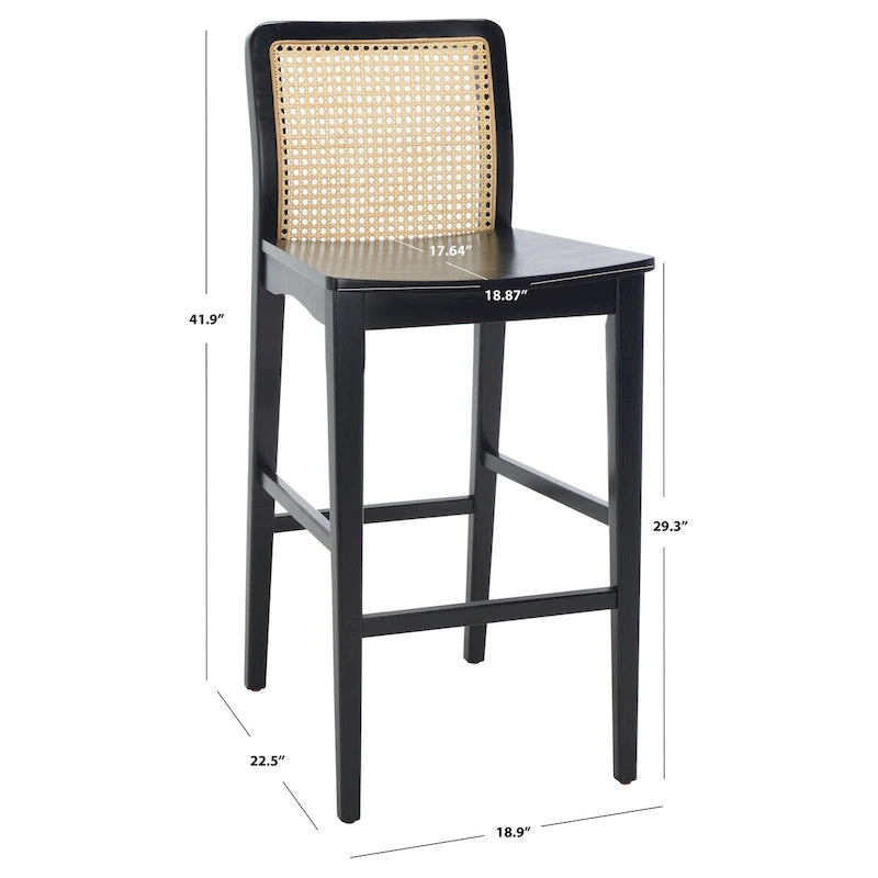 Home 29-inch Rattan Bar Stool [SET of 2] - 19Wx23Dx42H