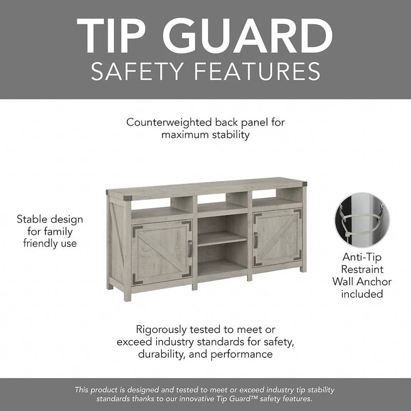 TV Stand for 70 Inch TV with Bookcases by