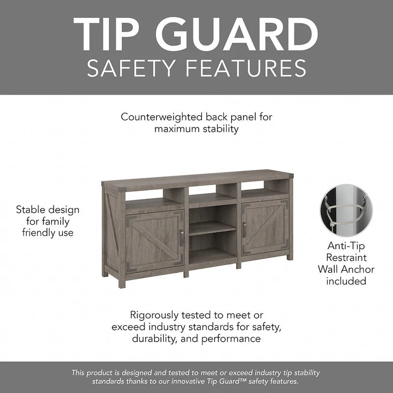 TV Stand for 70 Inch TV with Bookcases by