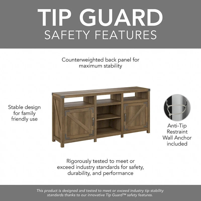 TV Stand for 70 Inch TV with Bookcases by